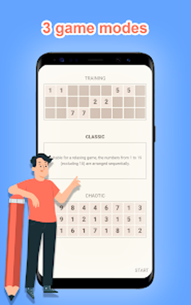 19 numbers. Math puzzle screenshot