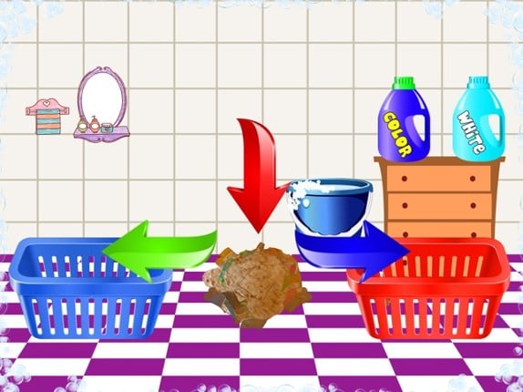 Kids Clothes Washing Game - Crazy baby hand,machine cloth wash &amp; dressup girls little spa Fun Image