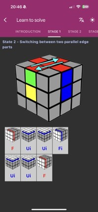 Rubik's Cube Solver &amp; Tutorial screenshot