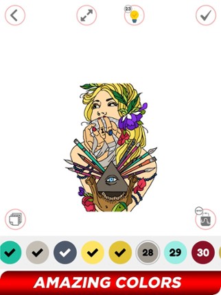 Tattoo Paint By Number Book Image