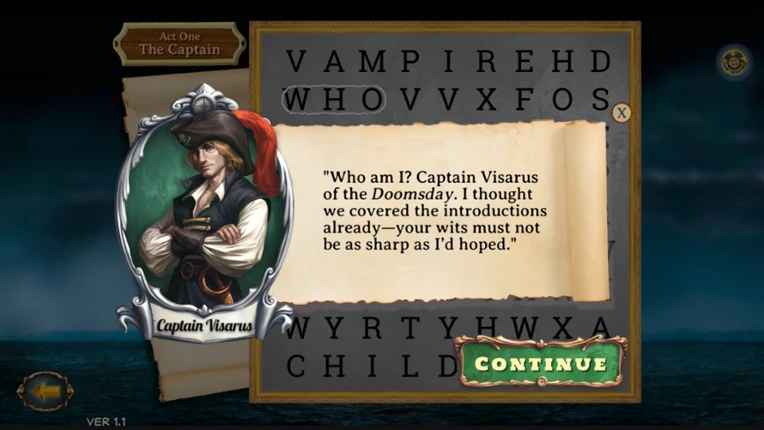 Wordventures: The Vampire Pirate screenshot