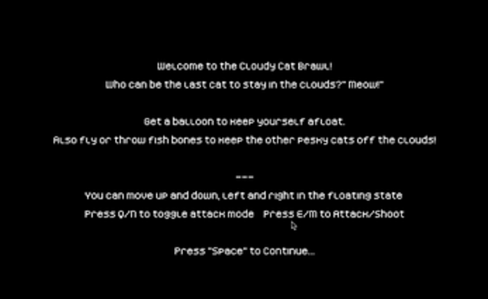 Cloudy Cat Brawl - Bowen Wang _ Project 2b screenshot