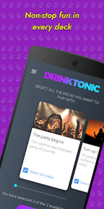Drinktonic (drinking game) screenshot