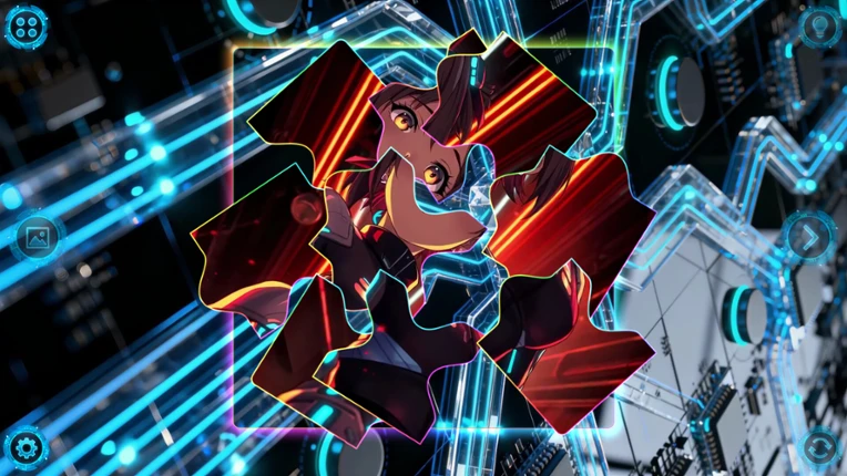 NEONOVA Puzzle: Blue screenshot