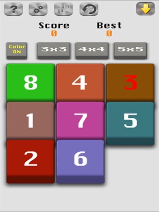 Number Slide-15 Fifteen puzzle screenshot