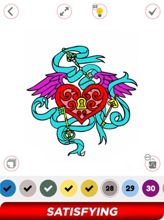 Tattoo Paint By Number Book screenshot