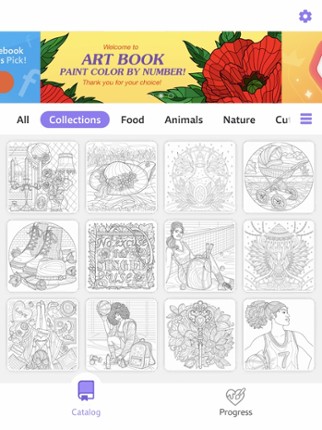 Art Book:Paint Color by Number Image