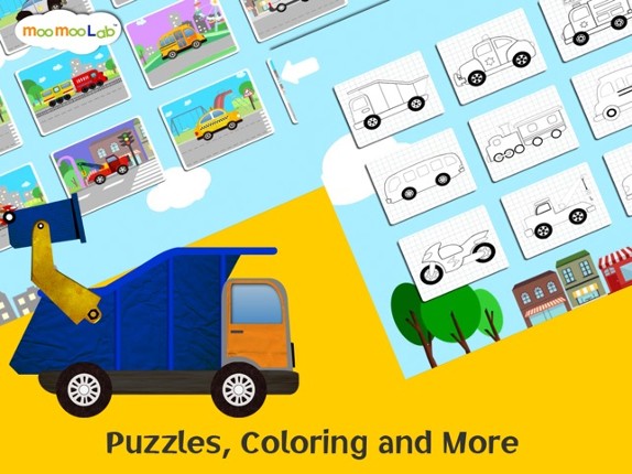 Car and Truck - Puzzles, Games, Coloring Activities for Kids and Toddlers Full Version by Moo Moo Lab screenshot