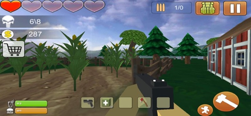 Cube zombie survival screenshot