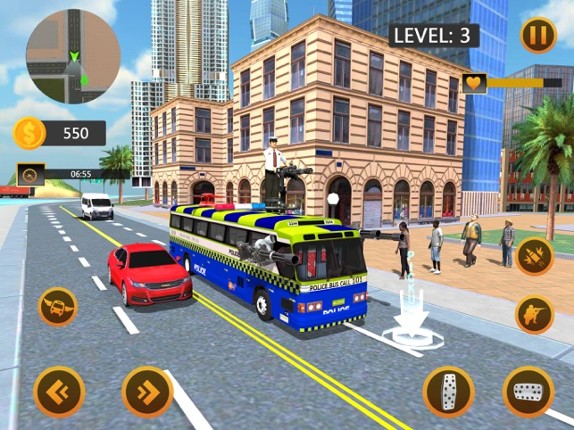 Flying Police Bus Driver Image