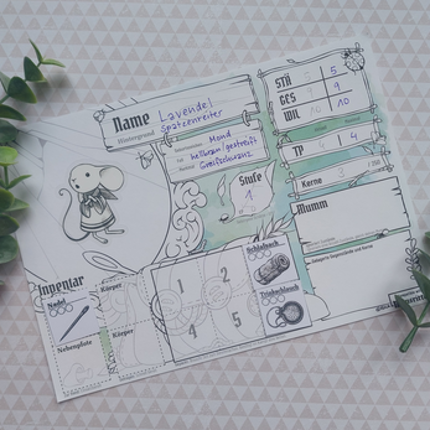 Mausritter - Character Sheet screenshot