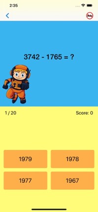 Fourth Grade Math Quiz screenshot