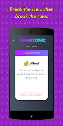 Drinktonic (drinking game) screenshot