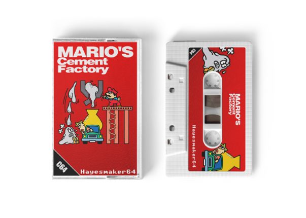 Mario's Cement Factory C64 Game Cover