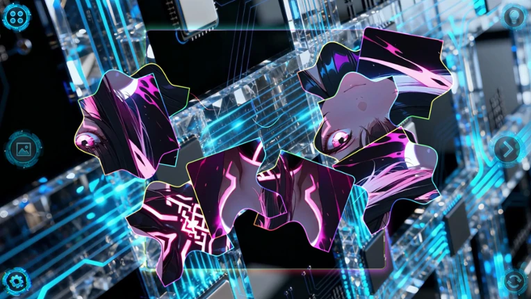 NEONOVA Puzzle: Blue Image