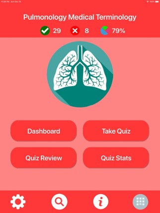 Pulmonology Medical Terms Quiz screenshot