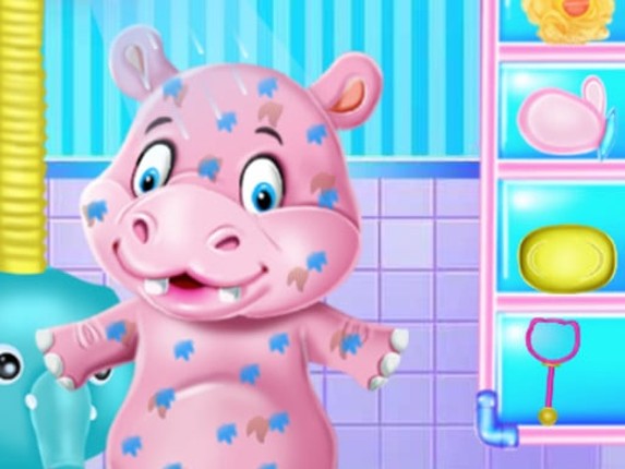 Baby Hippo Bath Time Image