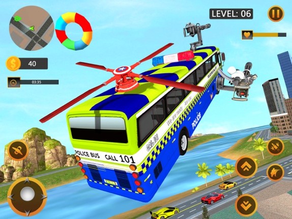 Flying Police Bus Driver Image