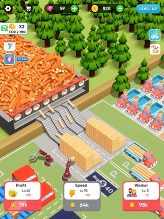 Idle Lumber Mill - Wood Game screenshot