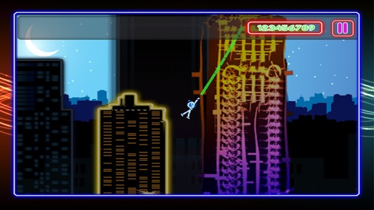 Neon City Swing-ing: Super-fly Glow-ing Rag-Doll with a Rope Image