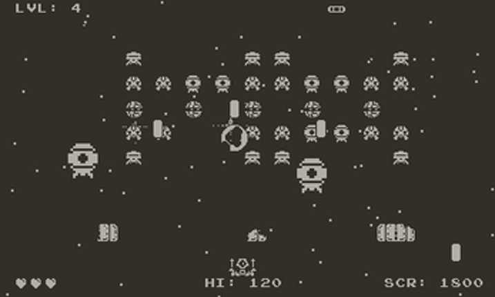 OneBit Invaders (Playdate) screenshot