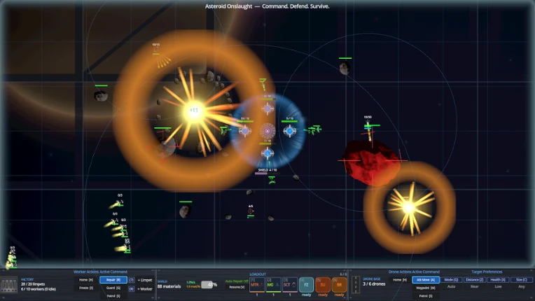 Asteroid Onslaught: Command. Defend. Survive. Image