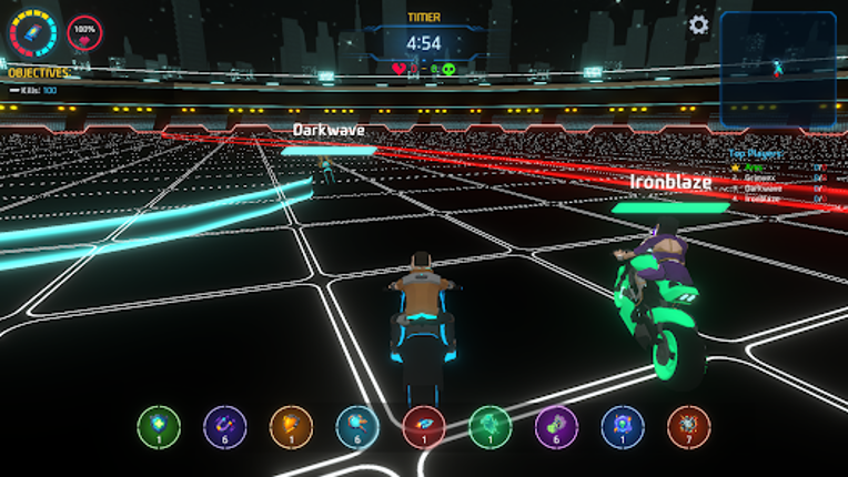 Neon Bike Battle screenshot