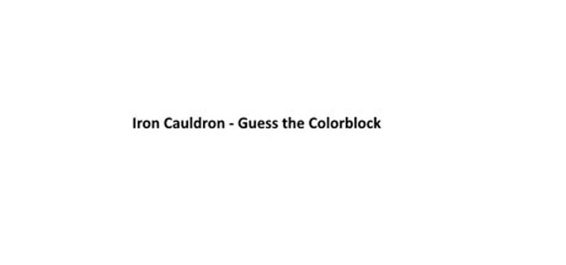 Iron Cauldron - Guess the Colorblock Image