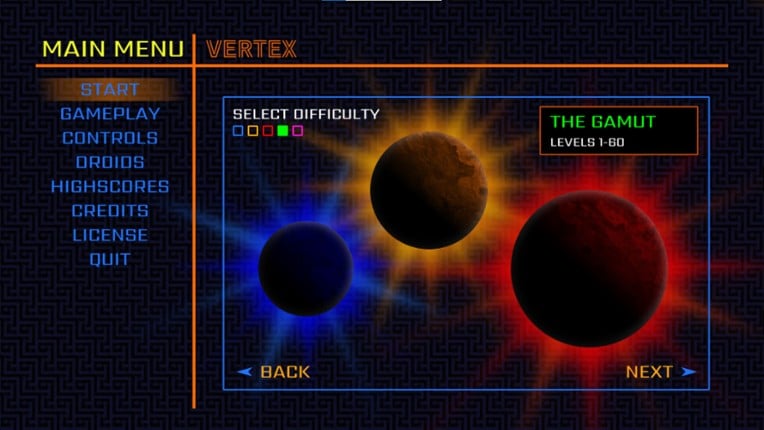Vertex screenshot