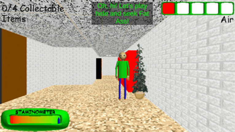 Baldi's Basics Plus But The Text Is Being Honest Image