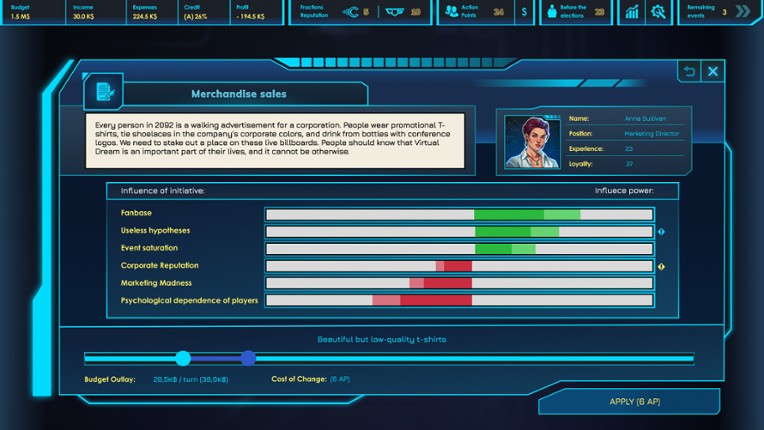 CEO Sim: Cyberpunk screenshot