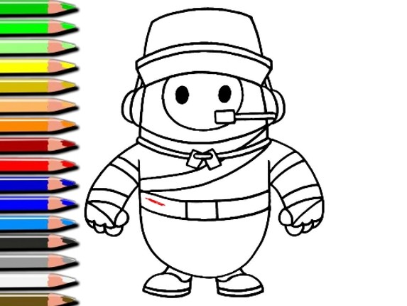 Fall Guys Halloween Coloring Bok Image