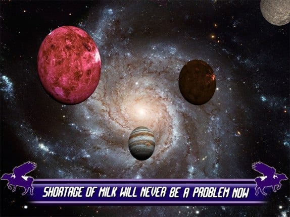 Flying Cow Rescue Galaxy Game : The Super Cow Flying Simulator Game of 2016 screenshot