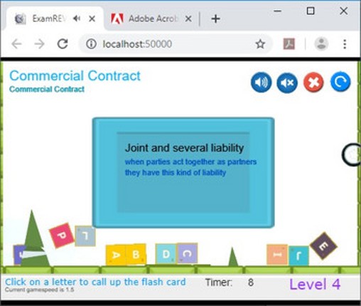 CramFLASH Commercial Contract 30 Random Flashcards App Image