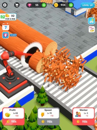 Idle Lumber Mill - Wood Game screenshot