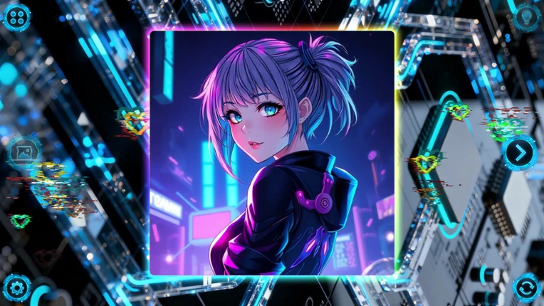 NEONOVA Puzzle: Blue screenshot
