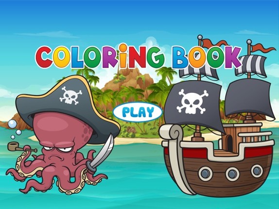 Pirate Coloring Book Pages - Painting Game for Kid Image