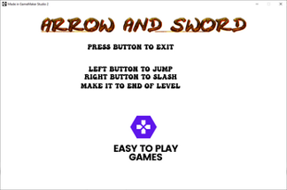 Arrow & Sword  - Accessible Game - One Button Simple Control System Image