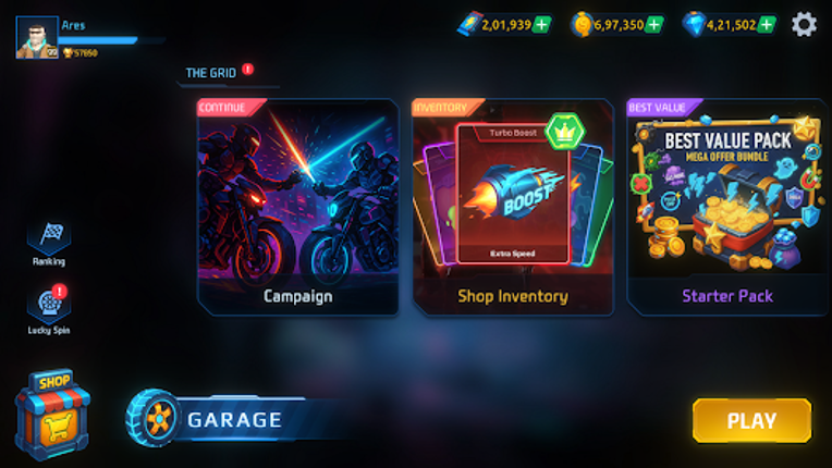 Neon Bike Battle screenshot