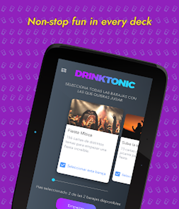 Drinktonic (drinking game) screenshot