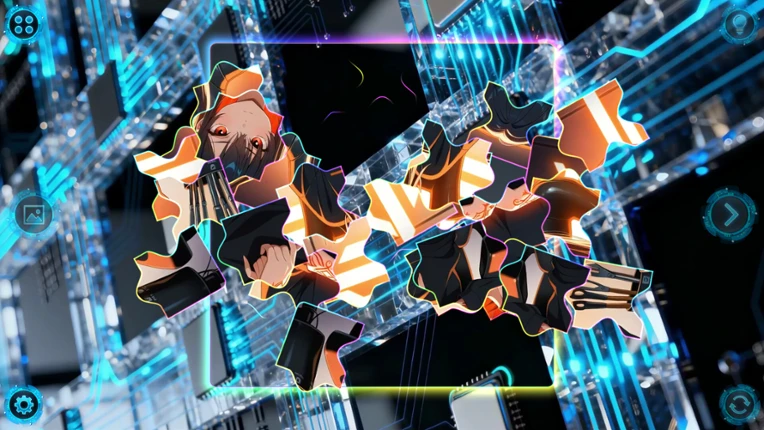 NEONOVA Puzzle: Blue screenshot