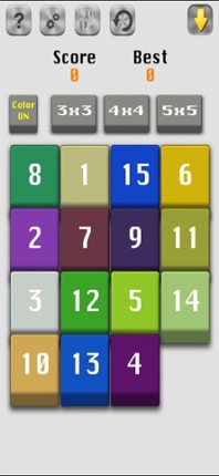 Number Slide-15 Fifteen puzzle Image