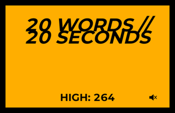 20 WORDS // 20 SECONDS screenshot