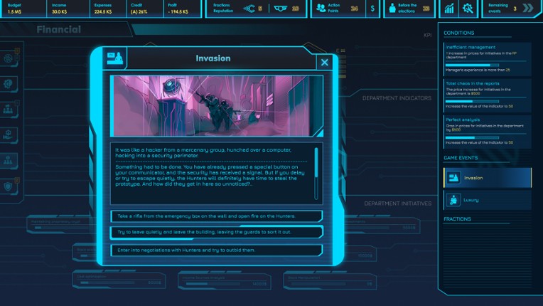 CEO Sim: Cyberpunk screenshot