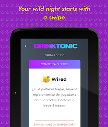 Drinktonic (drinking game) screenshot