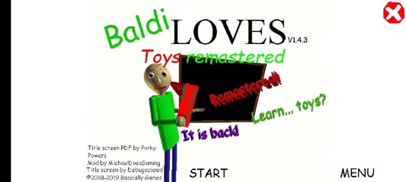 Baldi Loves Toy Remastered Android Port Game Cover