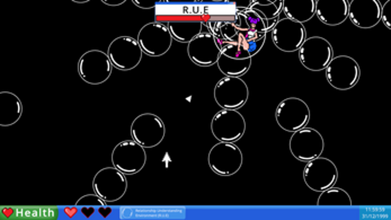 My computer is stuck in 1999 and I need to defeat my anime girlfriend(?) to leave?! Image