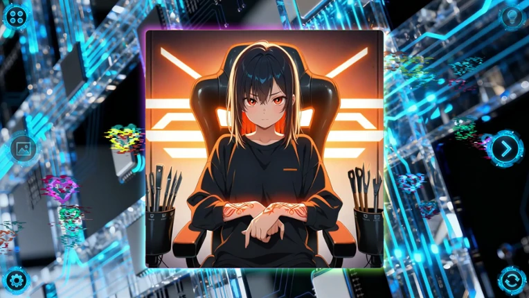 NEONOVA Puzzle: Blue screenshot
