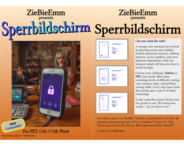 Games like Sperrbildschirm (PET,C64,C128,Plus4)