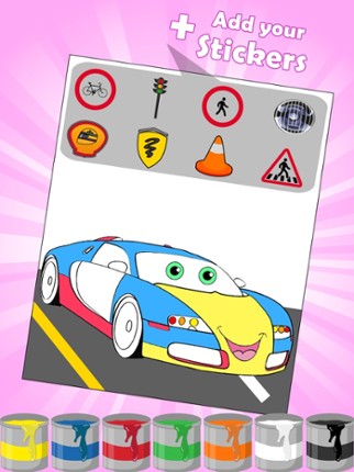 Cars Coloring Pages & Race screenshot